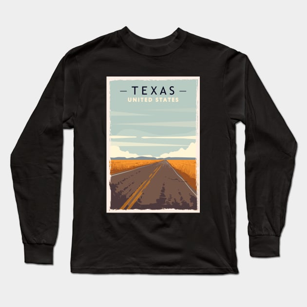 texas Long Sleeve T-Shirt by husnimubarok